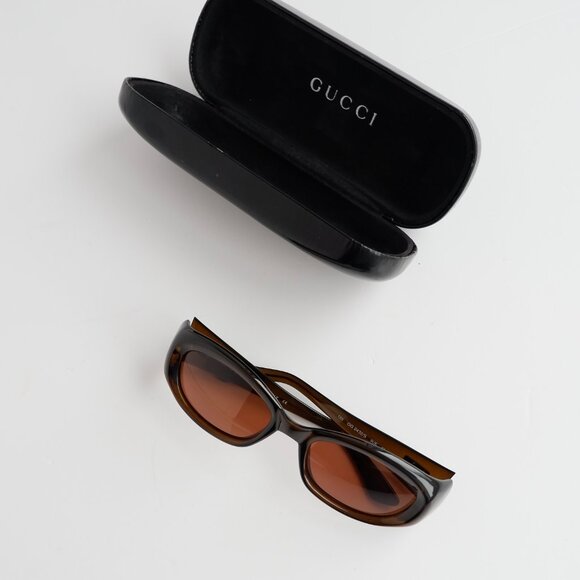 Authentic Preowned Gucci Brown Acetate Square Frame Sunglasses - Picture 6 of 8
